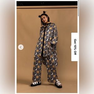 LALA ORIGINAL: Lala Satin Playsuit in Groovy Girl